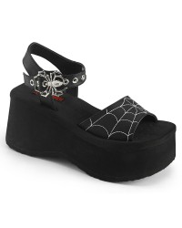 Spider Black Platform Gothic Sandal