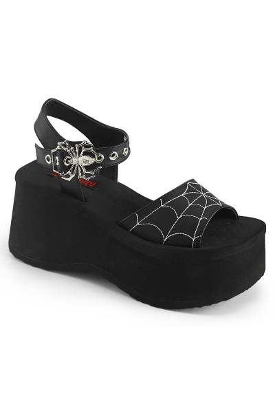 Spider Black Platform Gothic Sandal