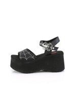 Spider Black Platform Gothic Sandal