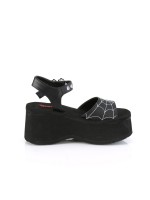 Spider Black Platform Gothic Sandal