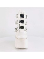 White Swing 105 Platform Wedge Ankle Boots