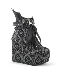 Poison Vampire Hunter Patterned Gothic Ankle Boots