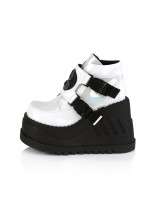 Stomp White Hologram Wedge Ankle Boots