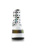 Bear White Rainbow Platform Ankle Boots