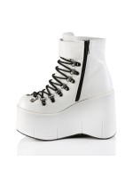 Kera White Platform Ankle Boots