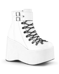 Kera White Platform Ankle Boots