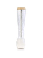 White Hologram Shaker-65 Womens Knee Boots