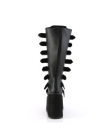 Swing Wide Calf Black Platform Knee Boot