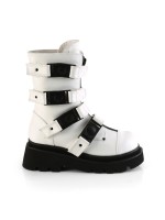 Renegade Womens White Combat Boots