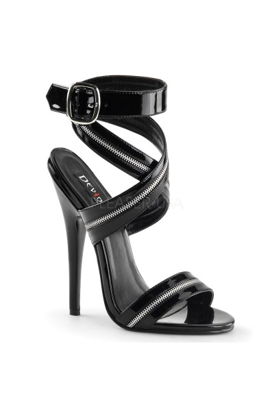 Zippered Domina High Heel Sandal