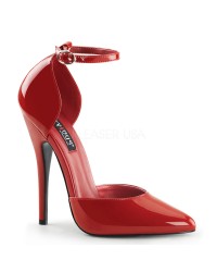 Red D-Orsay Domino High Heel Pump