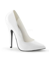 Classic White 6 Inch High Heel Pump