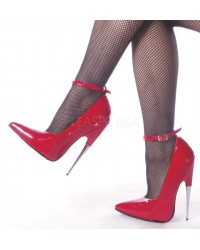 Scream Red Ankle Strap Extreme Heel Fetish Pump