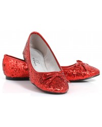 Red Glitter Mila Ballet Flats