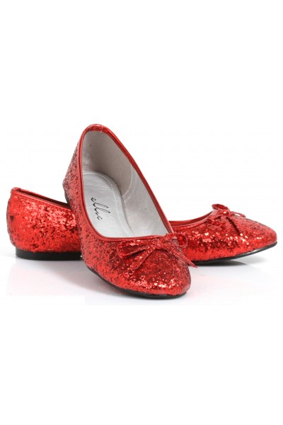 Red Glitter Mila Ballet Flats