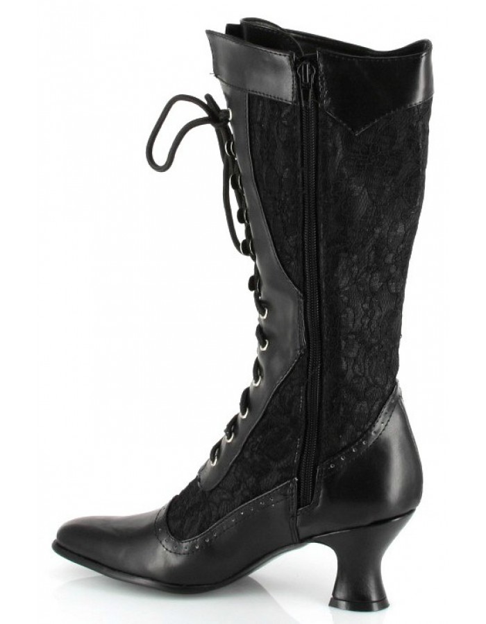 Rebecca Victorian Black Lace Boot | Steampunk Boots