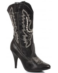 Black Scrolled Cowgirl Boots