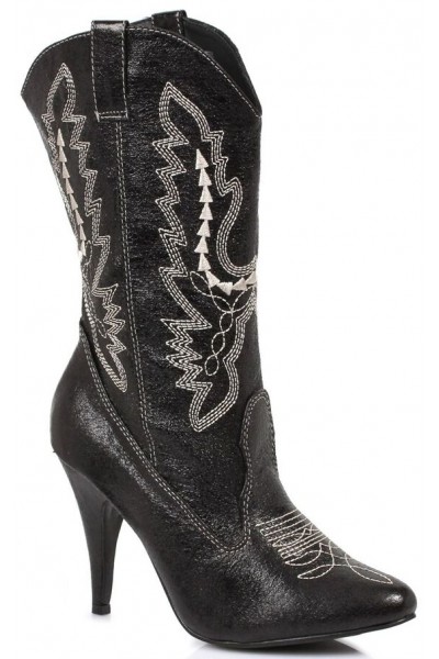 Black Scrolled Cowgirl Boots