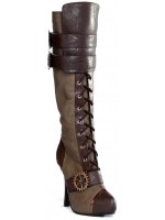 Quinley Steampunk Olive Green Boots