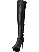 Fare Black Platform Thigh High Boots for Women