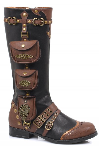 Silas Multi Pocket Steampunk Womens Boots