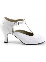 Flapper White T-Strap Pump