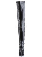 Black Indulge Faux Leather Stiletto Heel Boots