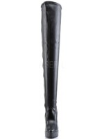 Black Indulge Faux Leather Stiletto Heel Boots