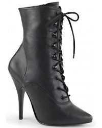 Seduce 1020 5 Inch Heel Black Ankle Boots