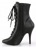 Seduce 1020 5 Inch Heel Black Ankle Boots