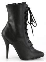 Seduce 1020 5 Inch Heel Black Ankle Boots