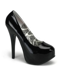 Teeze Black Patent Platform Pump