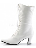 White Victorian Steampunk Ankle Boots