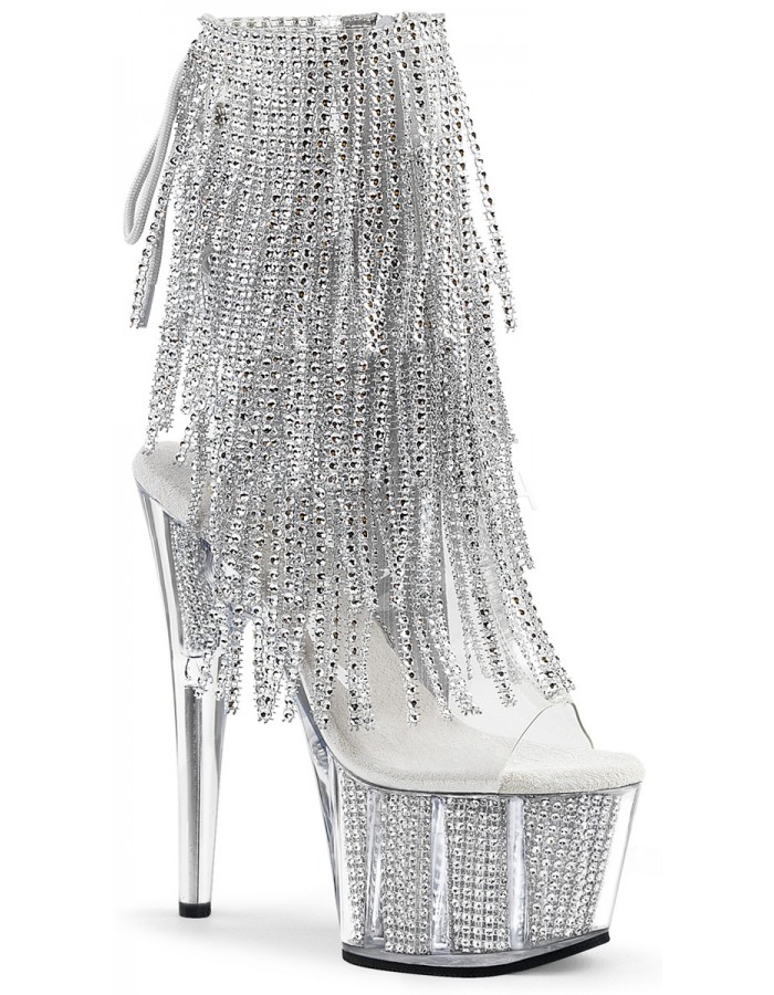 silver rhinestone heels