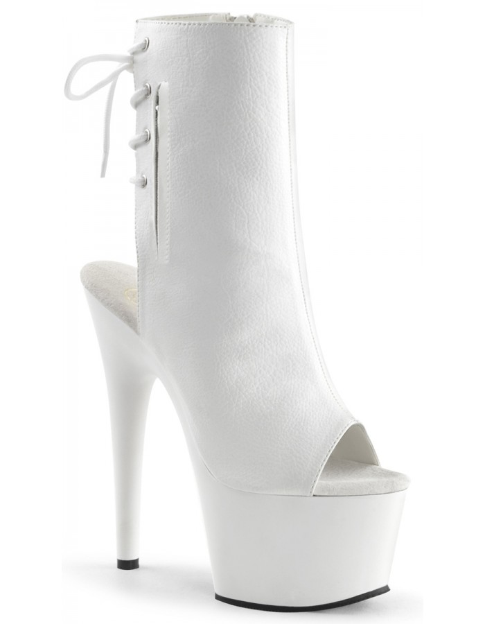 white platform ankle boots