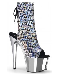 Mermaid Silver Hologram Ankle Boots