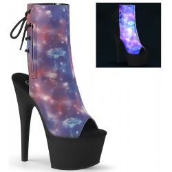 Galaxy Reflective Print Ankle Boots