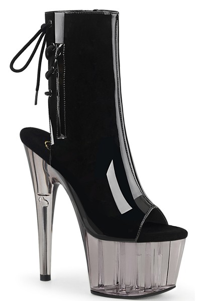 Smoke Platform Adore Black Patent Ankle Boots