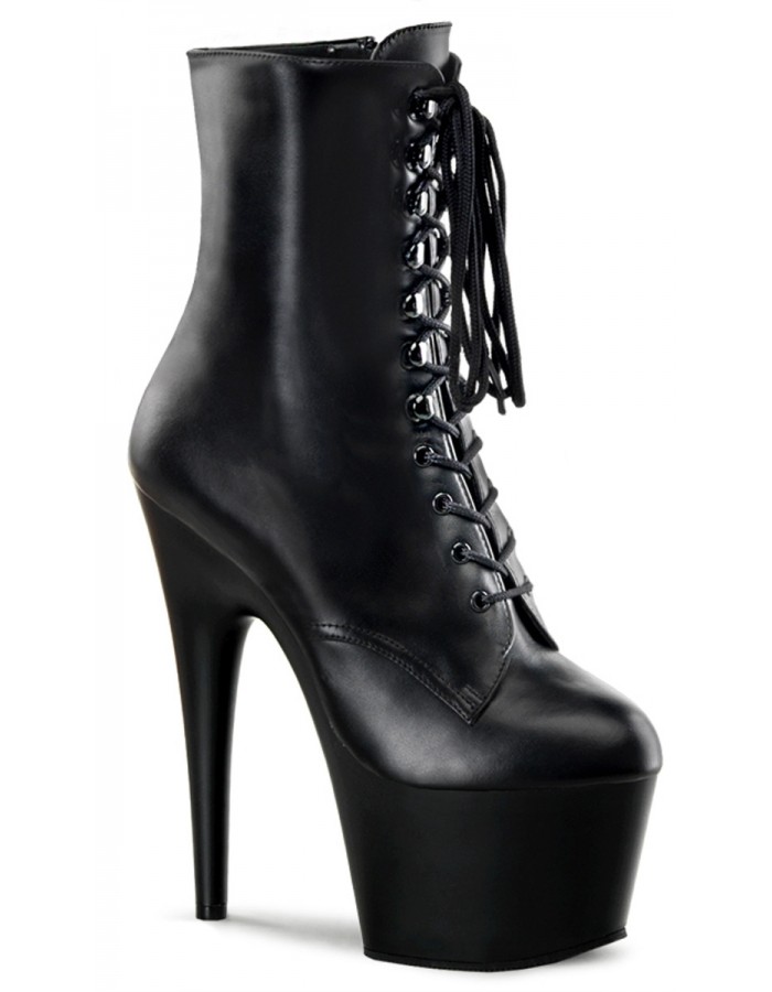 leather platform ankle boots