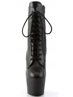 Adore Black Leather Platform Ankle Boots