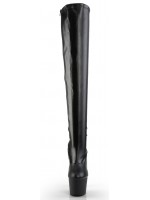 Adore Black Matte Thigh High Platform Boots