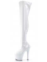 Adore White Thigh High Platform Boots