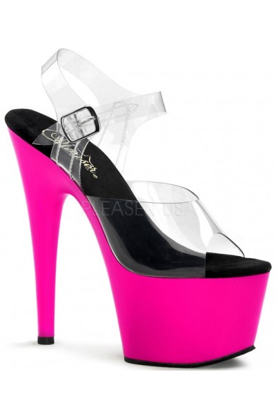 Neon Pink Platform Adore High Heel Sandals