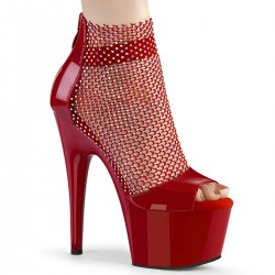 Adore Red Heels Mesh Platform Bootsie