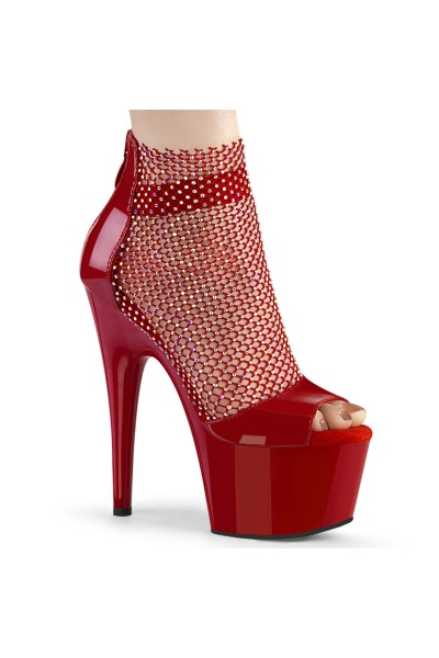 Adore Red Mesh Platform Bootsie