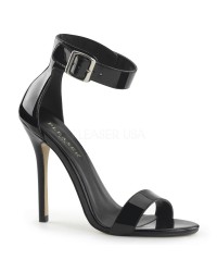 Amuse Black Ankle Strap Sandal