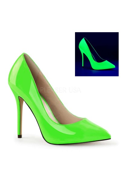 Amuse Neon Green 5 Inch High Heel Pump