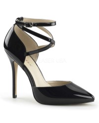 Dorsey Criss Cross Ankle Strap Black Amuse Pump