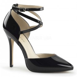 Dorsey Criss Cross Ankle Strap Black Amuse Pump