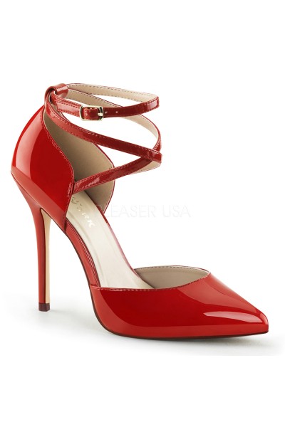 Dorsey Criss Cross Ankle Strap Red Amuse Pump